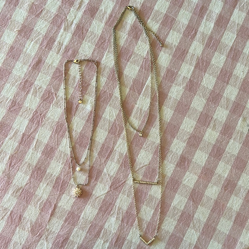 Layering necklaces